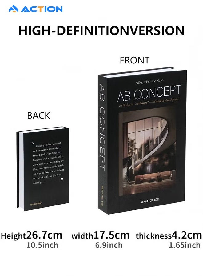 ACTION 3-Pack Decorative Hardcover Fake Books for Home Decor – Stylish Modern Stacked Books for Coffee Table, Living Room & Shelf Display - Image 5